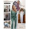 Ekouaer Women’s Pajama Sets Long Sleeve Button Down 2 Piece Pjs Soft Lounge Sets Notch Collar Sleepwear(Light Grey)
