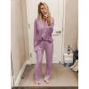 Ekouaer Women’s Pajama Sets Long Sleeve Button Down 2 Piece Pjs Soft Lounge Sets Notch Collar Sleepwear(Lilac)