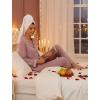 Ekouaer Women’s Pajama Sets Long Sleeve Button Down 2 Piece Pjs Soft Lounge Sets Notch Collar Sleepwear(Pink)