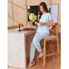 Ekouaer Womens Pajama Sets Short Sleeve Lounge Sets for Women Printed Jogger Pajama Set 2 Piece Pj Sets With Pockets S-XXL(Blue Star)