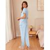 Ekouaer Womens Pajama Sets Short Sleeve Lounge Sets for Women Printed Jogger Pajama Set 2 Piece Pj Sets With Pockets S-XXL(Blue Star)