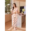 Ekouaer Womens Pajama Sets Short Sleeve Lounge Sets for Women Printed Jogger Pajama Set 2 Piece Pj Sets With Pockets S-XXL(Cherry Teddy Bear)