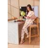 Ekouaer Womens Pajama Sets Short Sleeve Lounge Sets for Women Printed Jogger Pajama Set 2 Piece Pj Sets With Pockets S-XXL(Cherry Teddy Bear)