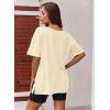 Ekouaer Womens Pajamas 2 Piece Lounge Sets Oversized V Neck T-Shirts Tops Biker Shorts Set Workout Reversible Tracksuit S-XXL(Apricot)