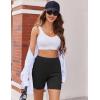 Ekouaer Womens Pajamas 2 Piece Lounge Sets Oversized V Neck T-Shirts Tops Biker Shorts Set Workout Reversible Tracksuit S-XXL(Black)