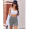Ekouaer Womens Pajamas 2 Piece Lounge Sets Oversized V Neck T-Shirts Tops Biker Shorts Set Workout Reversible Tracksuit S-XXL(Black/Dark Gray)