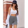 Ekouaer Womens Pajamas 2 Piece Lounge Sets Oversized V Neck T-Shirts Tops Biker Shorts Set Workout Reversible Tracksuit S-XXL(Dark Grey)