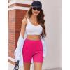 Ekouaer Womens Pajamas 2 Piece Lounge Sets Oversized V Neck T-Shirts Tops Biker Shorts Set Workout Reversible Tracksuit S-XXL(Rose Red)