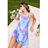 Ekouaer Women’s Racerback Sleeveless Nightgown(Blue Tie Dye)