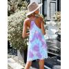 Ekouaer Women’s Racerback Sleeveless Nightgown(Blue Tie Dye)