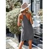 Ekouaer Women’s Racerback Sleeveless Nightgown(Charcoal Grey)