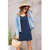 Ekouaer Women’s Racerback Sleeveless Nightgown(Navy)