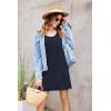 Ekouaer Women’s Racerback Sleeveless Nightgown(Navy Blue)