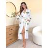 Ekouaer Womens Robe Long Knit Kimono Bathrobe Lightweight Sleepwear Soft Ladies Loungewear with Pockets, S-XXL(Blue Eyes)