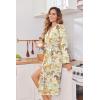 Ekouaer Womens Robe Long Knit Kimono Bathrobe Lightweight Sleepwear Soft Ladies Loungewear with Pockets, S-XXL(Zebra)