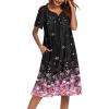 Ekouaer Women’s House Dress with Pockets(Cherry Blossoms)