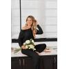 Ekouaer 2 Pack Women Pajama Long Sleeve Sleepwear Soft Loungewear Pjs Sets with Pockets S-XXL(Black/Grey)