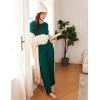 Ekouaer 2 Pack Women Pajama Long Sleeve Sleepwear Soft Loungewear Pjs Sets with Pockets S-XXL(Blue Green/Pink Heart)