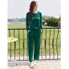 Ekouaer 2 Pack Women Pajama Long Sleeve Sleepwear Soft Loungewear Pjs Sets with Pockets S-XXL(Blue Green/Pink Heart)