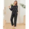 Ekouaer 2 Pack Women Pajama Long Sleeve Sleepwear Soft Loungewear Pjs Sets with Pockets S-XXL(Dog/Cat)