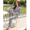 Ekouaer 2 Pack Women Pajama Long Sleeve Sleepwear Soft Loungewear Pjs Sets with Pockets S-XXL(Dog/Cat)