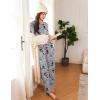 Ekouaer 2 Pack Women Pajama Long Sleeve Sleepwear Soft Loungewear Pjs Sets with Pockets S-XXL(Dog/Cat)