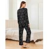 Ekouaer 2 Pack Women Pajama Long Sleeve Sleepwear Soft Loungewear Pjs Sets with Pockets S-XXL(Dog/Cat)
