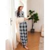 Ekouaer 2 Pack Women Pajama Long Sleeve Sleepwear Soft Loungewear Pjs Sets with Pockets S-XXL(Light Pink Plaid/Grey Plaid)