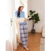 Ekouaer 2 Pack Women Pajama Long Sleeve Sleepwear Soft Loungewear Pjs Sets with Pockets S-XXL(Light Pink Plaid/Light Blue Plaid)
