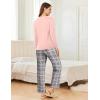 Ekouaer 2 Pack Women Pajama Long Sleeve Sleepwear Soft Loungewear Pjs Sets with Pockets S-XXL(Light Pink Plaid/Light Blue Plaid)