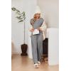 Ekouaer 2 Pack Women Pajama Long Sleeve Sleepwear Soft Loungewear Pjs Sets with Pockets S-XXL(Pink/Grey)