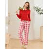 Ekouaer 2 Pack Women Pajama Long Sleeve Sleepwear Soft Loungewear Pjs Sets with Pockets S-XXL(Red Plaid/Grey Plaid)