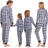 Ekouaer Christmas Pajamas for Family Matching Pj Sets Womens Mens Kids Pjs Long Sleeve Sleepwear Lounge Sets Outfits(Black White-buffalo Plaid)