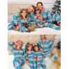 Ekouaer Christmas Pajamas for Family Matching Pj Sets Womens Mens Kids Pjs Long Sleeve Sleepwear Lounge Sets Outfits(Blue-christmas Elk)