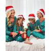 Ekouaer Christmas Pajamas for Family Matching Pj Sets Womens Mens Kids Pjs Long Sleeve Sleepwear Lounge Sets Outfits(Green-christmas Hat)