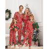 Ekouaer Christmas Pajamas for Family Matching Pj Sets Womens Mens Kids Pjs Long Sleeve Sleepwear Lounge Sets Outfits(Red-christmas Tree)