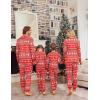 Ekouaer Christmas Pajamas for Family Matching Pj Sets Womens Mens Kids Pjs Long Sleeve Sleepwear Lounge Sets Outfits(Red-snowflake)