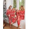 Ekouaer Christmas Pajamas for Family Matching Pj Sets Womens Mens Kids Pjs Long Sleeve Sleepwear Lounge Sets Outfits(Red-snowflake)