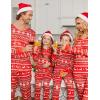 Ekouaer Christmas Pajamas for Family Matching Pj Sets Womens Mens Kids Pjs Long Sleeve Sleepwear Lounge Sets Outfits(Red-snowflake)