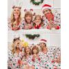 Ekouaer Christmas Pajamas for Family Matching Pj Sets Womens Mens Kids Pjs Long Sleeve Sleepwear Lounge Sets Outfits(White-christmas Deer)