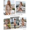 Ekouaer Knit Pajamas Set for Women Lounge Wear Sets Long Sleeve Sweatsuit Matching 2 Piece Outfits Casual Sweater Sets S-XXL(Apricot)