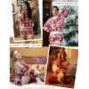 Ekouaer Knit Pajamas Set for Women Lounge Wear Sets Long Sleeve Sweatsuit Matching 2 Piece Outfits Casual Sweater Sets S-XXL(Christmas White)