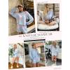 Ekouaer Knit Pajamas Set for Women Lounge Wear Sets Long Sleeve Sweatsuit Matching 2 Piece Outfits Casual Sweater Sets S-XXL(Floral Blue)