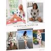 Ekouaer Knit Pajamas Set for Women Lounge Wear Sets Long Sleeve Sweatsuit Matching 2 Piece Outfits Casual Sweater Sets S-XXL(Floral White)