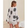 Ekouaer Knit Pajamas Set for Women Lounge Wear Sets Long Sleeve Sweatsuit Matching 2 Piece Outfits Casual Sweater Sets S-XXL(Floral White)