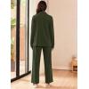 Ekouaer Lounge Sets for Women 2 Piece Outfits 2024 Long Sleeve Top with Pants Sweatsuit Tracksuit S-XXL(Army Green)