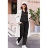 Ekouaer Lounge Sets for Women 2 Piece Outfits 2024 Long Sleeve Top with Pants Sweatsuit Tracksuit S-XXL(Black)