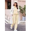 Ekouaer Lounge Sets for Women 2 Piece Outfits 2024 Long Sleeve Top with Pants Sweatsuit Tracksuit S-XXL(C-apricot)