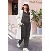 Ekouaer Lounge Sets for Women 2 Piece Outfits 2024 Long Sleeve Top with Pants Sweatsuit Tracksuit S-XXL(Dark Grey)