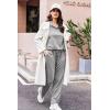 Ekouaer Lounge Sets for Women 2 Piece Outfits 2024 Long Sleeve Top with Pants Sweatsuit Tracksuit S-XXL(Light Grey)